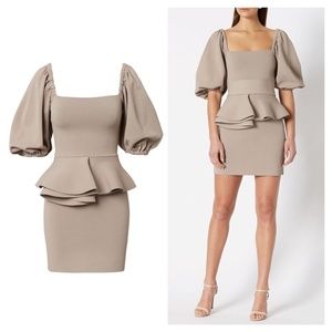 Scanlan Theodore Beige Mini Dress